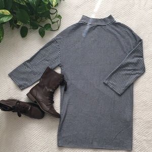 BOGO🍾 • ZARA striped mock neck long sleeve dress